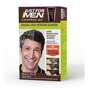 Select Accounts: 4-Oz Just for Men Control GX Gray Reducing Keratin Shampoo $7.48 w/ S&S + Free Shipping w/ Prime or on $35+
