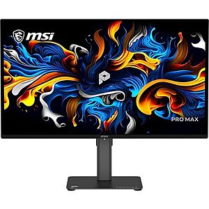 [NEW, YMMV, AC] $419.99 | MSI PRO MAX 271UPX12G 27-inch UHD QD OLED Monitor, 120Hz at Amazon