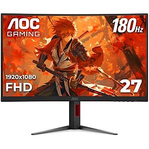 [YMMV, AC] $85.51* | AOC C27G4H 27" Curved Gaming Monitor, FHD 1080p, 180Hz, Adaptive Sync at Amazon