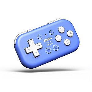 $15.96* | 8Bitdo Micro Bluetooth Gamepad Pocket-sized Mini Controller (Blue) at Amazon