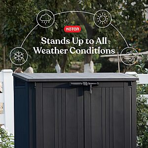 Keter Store-It-Out Prime 4.3 x 3.7 ft. Outdoor Resin Storage Shed with Easy Lift Hinges, Perfect for Yard Tools, Pool Floats and Garden Accessories, Black $199.99