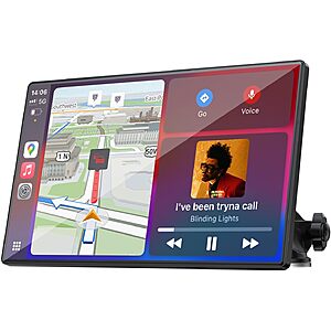Topexplore 9" Carplay Screen w/ Touch, Bluetooth, Mirror Link, Voice Control, Hands-Free Calling $53.53