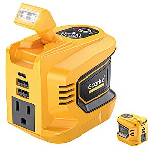 Amazon – Ecarke 220W Power Inverter for DeWALT 20V Battery - $20.99 w/ Code