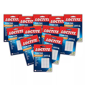 12-Pack 6-Oz Loctite Eco Fun-Tak Mounting Putty $31.28 or less w/ S&S @Amazon