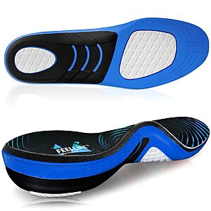 1-Pair FEELLIFE Plantar Fasciitis Relief Arch Support Gel Shoe Insoles (2 colors, Men 8-12 / Women 9-13) $12.99 + Free Shipping w/ Prime or on $35+