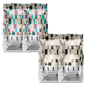 4-Pack: 12oz. Bags ELLE Café Whole Bean Coffee (Various) $24.99 + Free Shipping