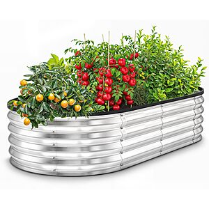 Utopia Home Galvanized Raised Garden Bed Kit 4x2x1ft, Planter Box Raised Garden Beds  Silver $16.49