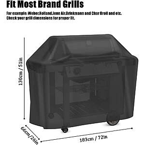 NYTTLI 72 inch BBQ Gas Grill Cover $12.67 + Free S&H w/ Walmart+ or $35+