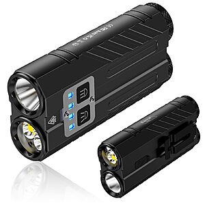 3100 High Lumens Banral EC2402  Rechargeable EDC Flat Pocket Flashlight w/ Dual Light Source and Zoomable 7 Modes $11.99 + Free Shipping w/ Prime or on $35+