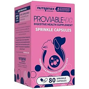 [NEW, SnS, AC] $26.24 | Nutramax Proviable Probiotics + Prebiotics, for Dogs & Cats, Capsules, 80ct at Amazon