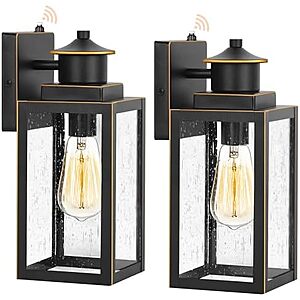 2 Pack Dusk to Dawn Outdoor Wall Lights (Various Colors) $29.99 + Free Shipping w/Prime or $35+