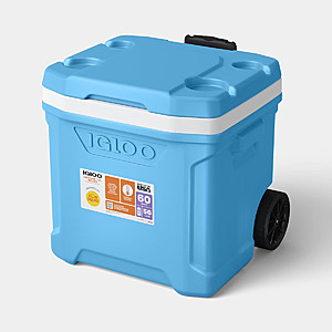 Sun Squad Latitude 94 Cans/60qt Rolling Cooler - Carolina Blue $25