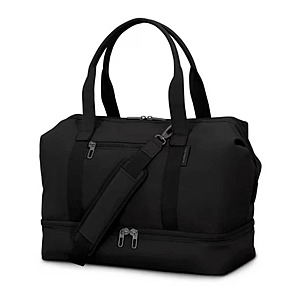 Samsonite Drop-Bottom Weekender Duffel with Detachable Padded Strap, Black $33.12