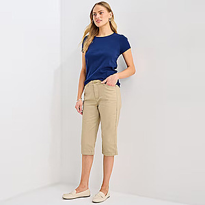St. John's Bay Womens Secretly Slender Mid Rise Capri Pant $11.99