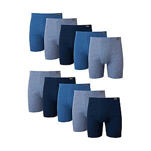 10-Pk Hanes Men's Soft & Breathable Comfort Soft Waistband Boxer Briefs (Various Sizes) $24 + Free S&H w/ Walmart+ or on $35+