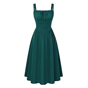 Amazon - SCARLET DARKNESS Women's Corset Midi Dress - $15.20 w/ Code