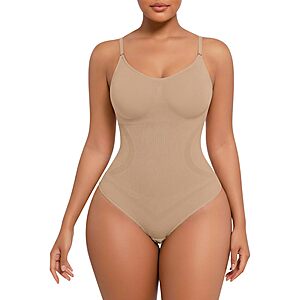 POSESHE Women's Seamless V-Neck Bodysuit Tummy Control Shapewear (Various) $6.64 + Free Shipping w/ Prime or on $35+