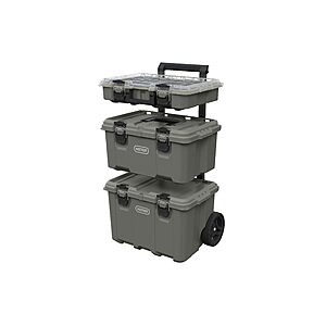Keter Stack-N-Roll Outdoor Gear Organizer, 3-Piece Rolling Storage System $114.99