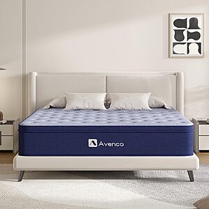 Avenco Queen Size Mattress, 10 Inch Hybrid Queen Mattress in a Box for Pressure Relief & Sound Sleep $159.99