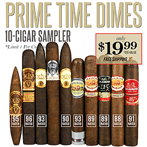 Prime Time Dimes~10 Cigar Sampler $19.99 @ Cigar Page~Free Shipping!