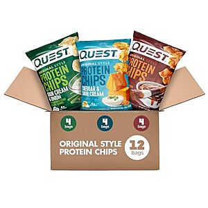 [SnS, AC] $29.97* | 2 × 12-Pk 1.1-Oz Quest Nutrition Protein Chips Variety Pack ($14.98 each) at Amazon