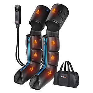 [Prime] Air Compression Leg Massager w/ Heat for Circulation & Pain Relief $70 + Free Shipping $69.99