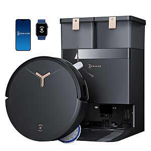 ECOVACS DEEBOT T50 MAX PRO Omni Robot Vacuum and Mop, 18,500Pa Suction, 18mm Auto-Lift $349