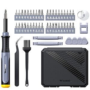 Wesdut 52-in-1 Small Precision Screwdriver Set w/ Magnetic Tip (Blue) $5.99 + Free Shipping w/ Prime or on $35+