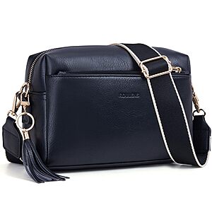 Roulens Triple Zip Small Crossbody Bag w/ Wide Shoulder Strap & Card Slots (various) $11.49 + Free Shipping w/ Prime or on $35+