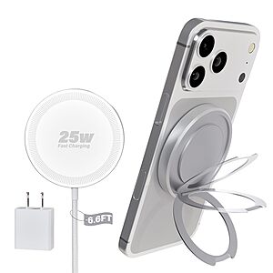 25W WayLite Magnetic Wireless iPhone Charger w/ Kickstand & 6.6' USB-C Cable (White) $8.49 + Free Shipping w/ Prime or on $35+