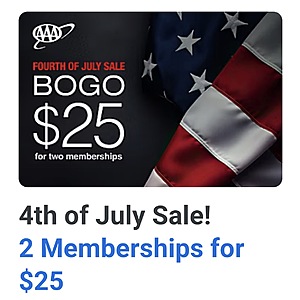 TWO AAA Memberships $25 (Tested in Tidewater Area)