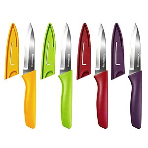 4-Count Gourmetop 3.8" Stainless Steel Paring Knives w/ Blade Covers (Colorful) $5.39 + Free Shipping w/ Prime or on $35+