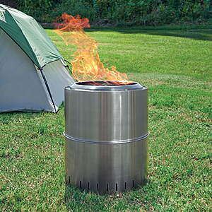 Ozark Trail 15" Stainless Steel Collapsible Smokeless Wood-Burning Camp Fire Pit with Carry Bag, $99.48, FS, Walmart
