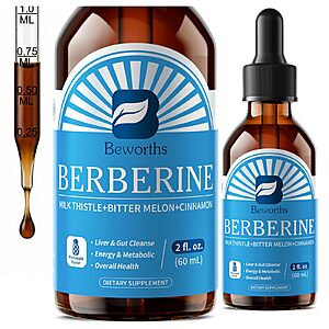 Berberine Supplement Drops with Ceylon Cinnamon, Milk Thistle, Bitter Melon $11 + Free Shipping