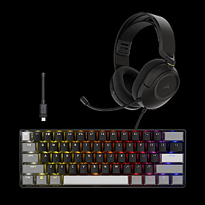Corsair CLIPPER PRO MINI 60 Hall Effect Keyboard + HS35 v3 Headset Gaming Bundle from $120 + Free Shipping