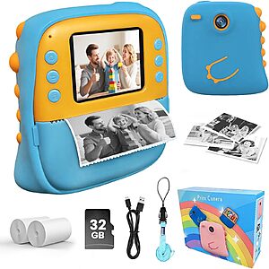 Instant Print Camera for Kids Gift,Protable Kids Game Camera $18.49