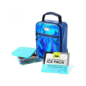 Arctic Zone Chrome Insulated Lunch Box w/ 210g Ice Pack & Sandwich Container (Midnight) $7.99 + Free Shipping w/ Prime or $6 Fee per Order