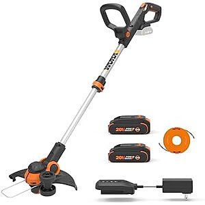$84.99* | 12" Worx 20V WG163 GT 3.0 Cordless PowerShare String Trimmer + 2 Batteries at Amazon