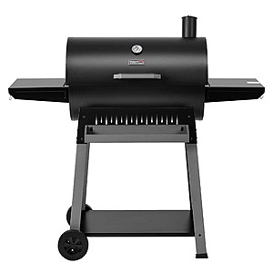 Royal Gourmet Barrel Charcoal Grill with Side Shelves & Hanging Basket, Ideal for Backyard, Patio Parties and Picnics, Black $134.99