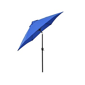 9ft Round Tilting Aluminum Pole, Fiberglass Rib, Crank Open Push Tilt Patio Umbrella (Choose Color) $34.99