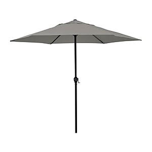 9ft Rd Powdercoated Steel, Crank Open, Push Tilt Patio Umbrella  (3 colors) - $24.99 + free ship w/ Prime