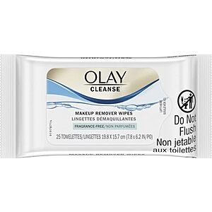 [SnS, AC] $2.97 | 25-Count Olay Cleanse Makeup Remover Wipes at Amazon