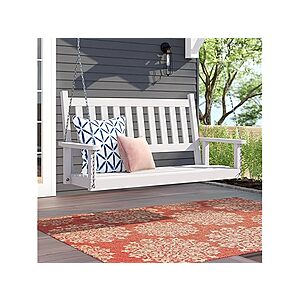 Shine Company Maine 54" Wood Porch Swing with Chains - $89.99 + free ship w/ Prime