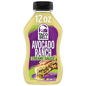 [Select Accounts] 12-Oz Taco Bell Creamy Avocado Ranch Sauce $1.55 w/ S&S + Free Shipping w/ Prime or on $35+