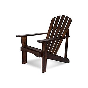 Shine Company Rockport Wooden Adirondack Chair (Burnt Brown) - $59.99 + free ship w/ Prime