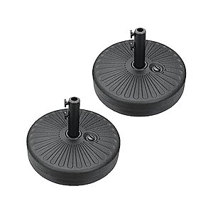YSSOA 2 Pack 20" 50lbs Capacity Fillable Umbrella Round Base - $44.99 + free ship w/ Prime