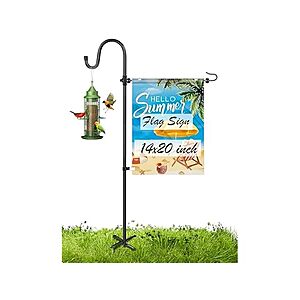$9.99: Shepherd Garden Flag Holder Stand with Shepherd Hook for 14'' x 20'' Flags at Woot!