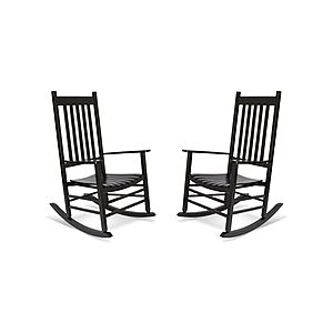 Shine Company Vermont Porch Rockers Black (Set of 2) - $111.99 + free ship w/ Prime