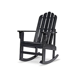 Shine Company Marina Adirondack Porch Rocker (Black or White) - $86.99 + free ship w/ Prime