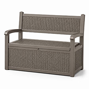 Patiozen 70 Gallon Durable Outdoor Storage Bench Deck Box Lockable $149.99